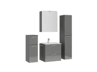 Verges Concept 60 meuble vasque + armoire de toilette + armoires latérales 3