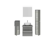 Verges Concept 60 meuble vasque + miroir + armoires latérales 2