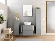 Verges Concept 60 meuble vasque + miroir + armoires latérales 0