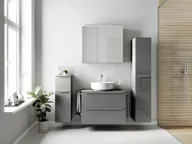 Verges Concept 80 meuble vasque + armoire de toilette + armoires latérales 0