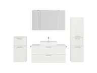 Verges Concept 120 meuble vasque + armoire de toilette + armoires latérales 1