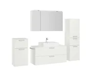 Verges Concept 120 meuble vasque + armoire de toilette + armoires latérales 3